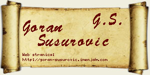 Goran Susurović vizit kartica